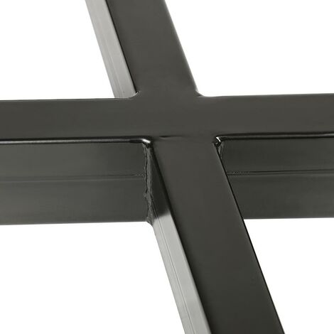 2 pieds de table en acier, noir, pieds de meubles, pieds de table en métal 6772cm