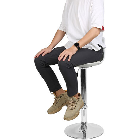 Lot de 2 tabourets de bar design Blanc Chaises de bar 2 pcs Similicuir