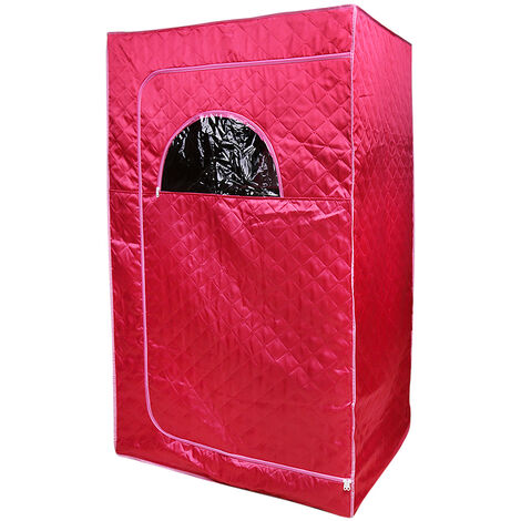 1000W cabine de sauna à vapeur mobile cabine de sauna à chaleur sauna sauna à domicile -2.5L 100 80 170cm (rouge)