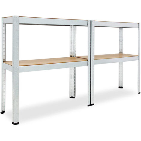 Etagère modulable charges lourdes en métal 4 plateaux - 1608040cm