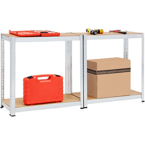 Etagère modulable charges lourdes en métal 4 plateaux - 1608040cm