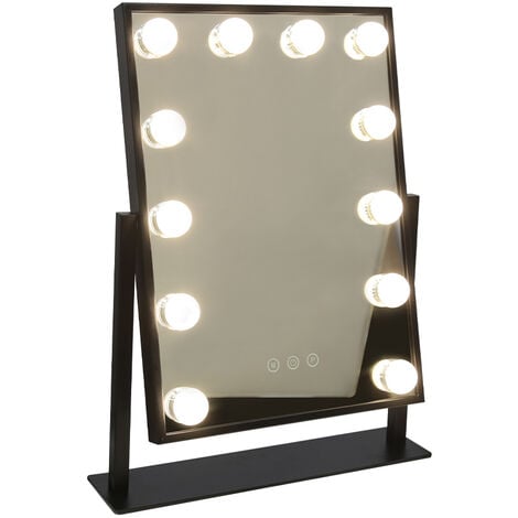 Miroir maquillage Hollywood lumineux LED intensité réglable pour coiffeuse,  Miroir de Maquillage Lumineux miroir de théâtre