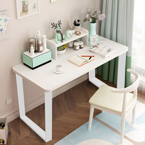 Jeu de 2 Pieds de table en acier format rectangulaire noir, Pieds pour meubles, Pieds de table métal 6072 cm - BLANC