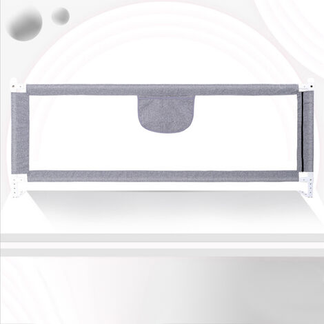 Protection Bord De Lit Bébé 70 Cm - Housse En Polyester, Rembourrage Mousse, Lavable, Anti-chute, Beige