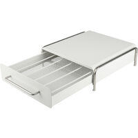 Boîte à capsules de café, tiroir à capsules, distributeur de capsules, commode pour ranger les capsules de café, sachets de thé, porte-capsules pour 36 dosettes de café, 30,5 x 31,5 x 10 cm blanc