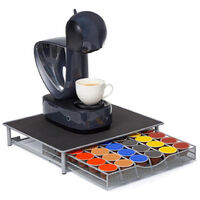 Récipient à capsules de café pour 36 capsules de café, tiroir à capsules de café, tiroir à capsules, organisateur pour ranger les capsules de café, excellente option cadeau (gris)