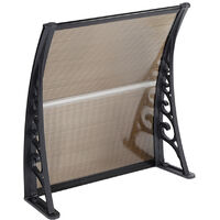 Porte Résistante Toit Abri Protection Contre La Pluie et UV,100 x 150 cm,marron