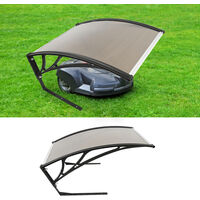Garage de Tondeuse Robot Carport Haloyo®,pour Jardin Extérieur,100 x 78 x 50 cm,Brun