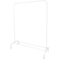 Metall Kleiderständer,Garderobenständer,Multifunktionales Garderobenständer, strapazierfähige Kleiderstange mit unterem Gestell für Mäntel, Röcke, Hemden, Pullover, Weiss,40 x110 x 150cm