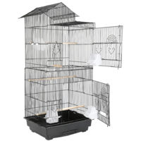 Yongqing – Volière portable en fer pour oiseaux – Dimensions 46×35.5×99 cm – Acier à faible teneur en carbone – Facile à transporter et à installer