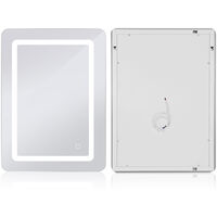 MIROIR DE SALLE DE BAIN ÉCLAIRAGE SALLE DE BAIN anti-buée miroir mural avec éclairage LED 70X50 CM