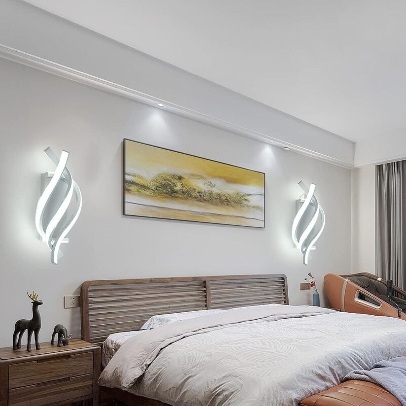 Lampe Murale LED Avec Interrupteur - 8W, 3000K Blanc Chaud, éclairage Up/down - Design Industriel Rouge Rouille, Pour Chambre, Couloir