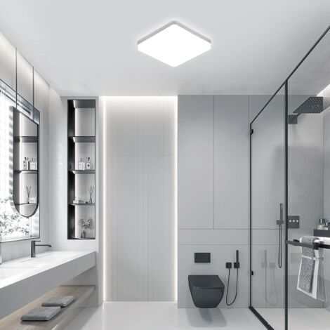 Plafonnier LED 24W 6500K 2400LM IP44 - Ø30 Cm, étanche, Pour Salle De Bain, Cuisine, Couloir, Garage - 4