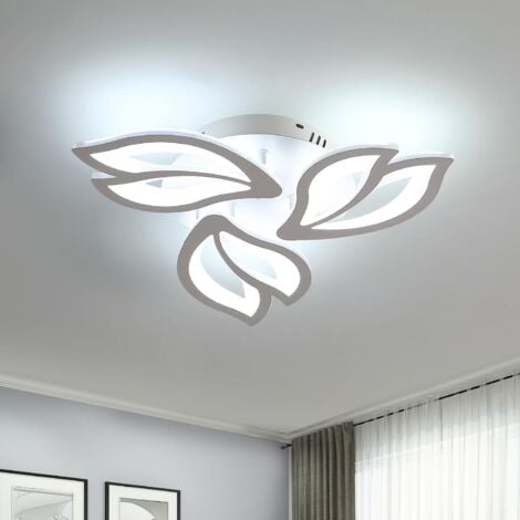 COMELY Plafonnier LED Moderne, Creative 5 Têtes Lampe de Plafond 40W 4500LM, Luminaire Plafonnier en Acrylique pour Salon, Cuisine, Chambre à Coucher et Couloirs, Lumière Blanche Froide 6500K