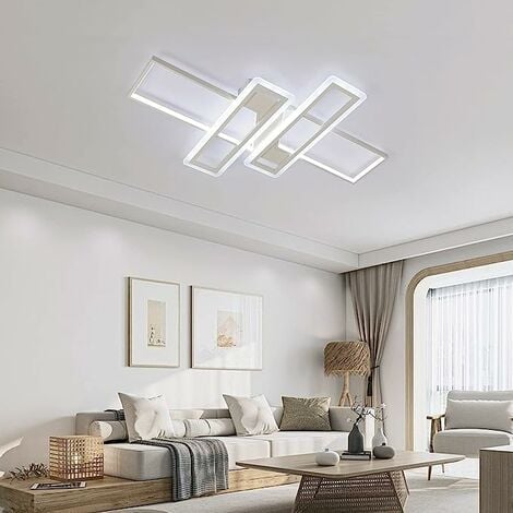 Plafonnier LED Moderne Grande Lampe Salon Dimmable Avec