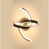 Comely – Applique murale LED 16W – Design courbe en acrylique – Éclairage blanc chaud 3000K – Pour chambre, salon, hôtel, escalier