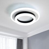 Comely – Plafonnier LED moderne 24W – 1920 lumens 6500K – Aluminium et acrylique – Design minimaliste 20 cm pour salon et chambre
