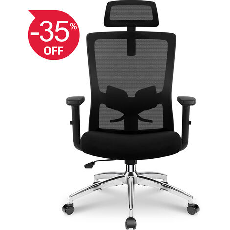 Chaise Bureau, Chaise de Bureau, Fauteuil de Bureau Inclinable, Chaise de Bureau Ergonomique, Appui-Tête, Soutien Lombaire et Accoudoire Réglable