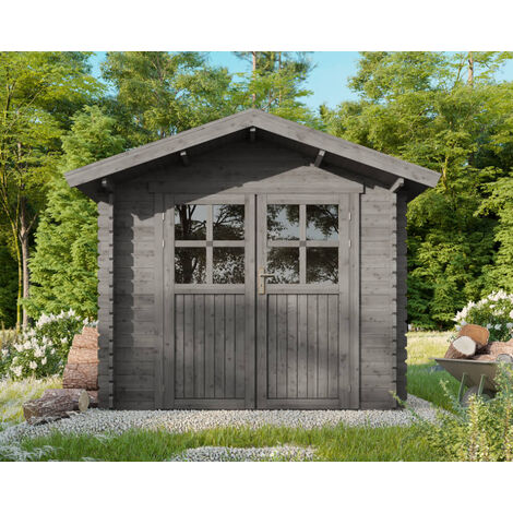Gartenhaus Montreal 250 x 220 cm mit Imprägnierung in Anthrazit