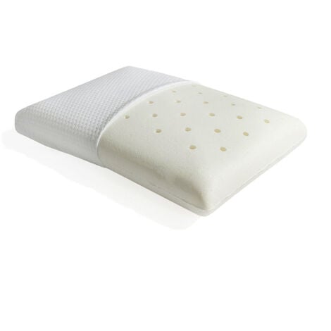 Moshy petit oreiller 70 cm blanc avec double housse 100% coton et 100%  polyester