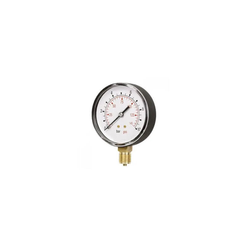 Manometro Per Acqua 1 4 Da 0 20 Bar Attacco Radiale Con Clicerina Inox D 63 33005
