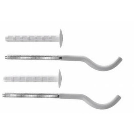 Cordivari - Coppia di staffe mensole per radiatore Ardesia 3 colonne colore bianco