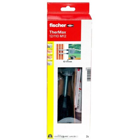 Tassello cappotto thermax 12 fischer vite doppio filetto 12/110 m 1 cf=pz 2 Fischer