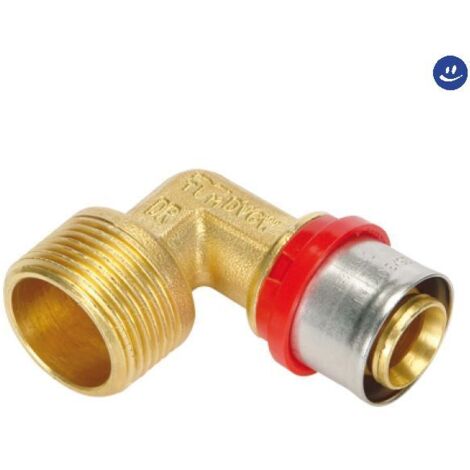 Tiemme - Raccordo curvo/gomito femmina per multistrato a pressare acqua ø20 - 1/2" COMPACT