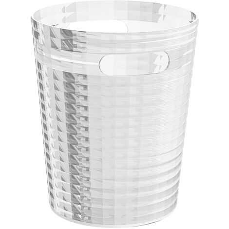 Gedy Glady, Cestino Bagno Trasparente, Gettacarta in Resine termoplastiche di Alta qualità, Misure 25,4 x 21,1 x 21,1 cm, 2 Anni di Garanzia, Design: R&S