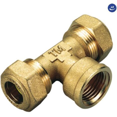 TIEMME - Raccordo A Tee Femmina ø14 Al Centro O-Ring Per Gas 1/2"