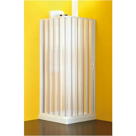 Box Doccia Angolare Flex 70x90cm Bianco - Apertura A Soffietto, Riducibile, Made In Italy | Facile Installazione - Foto 5