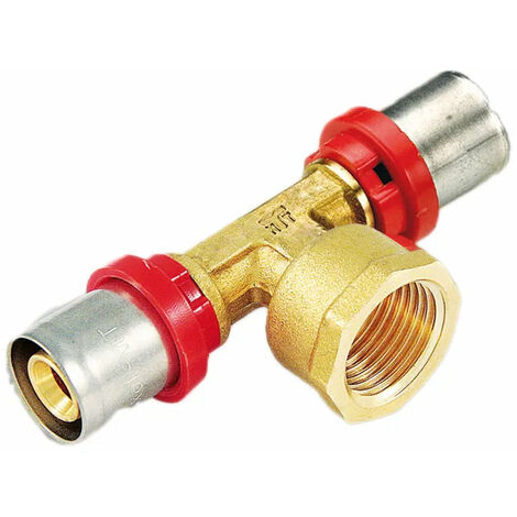 Tee Femmina 1/2" Ø16 Multistrato A Pressare - Serie: Compact