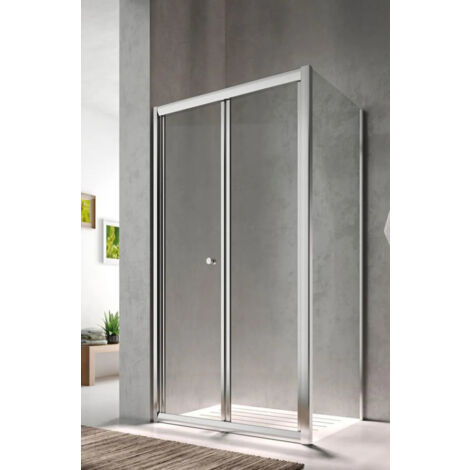 Glass - Parete Fissa Isy Ih 96,5/99 Cm H.195 Cm - Vetro Satinato 6 Mm