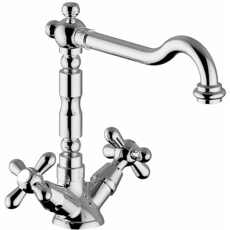 Teorema - Monoforo Lavabo Canna Alta - Serie: Daisy - Colore: Cromato - Articolo: 70374110X4 (1/2)