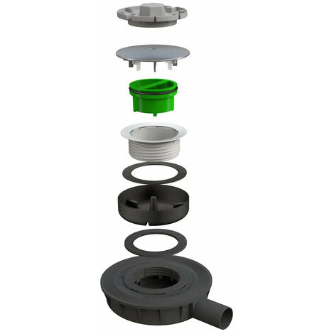 Bonomini - "Lyonnaise" Sifone Per Piatti Doccia Ultra Sottili Con Coperchio Di Plastica - Articolo: 5220Cr40S7