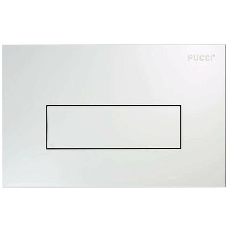 Pucciplast - Placca Sara 330x180 mm spessore 12 mm Con Telaio + Sportello - Colore: Bianco (1/3)