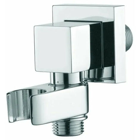 Bossini - Supporto Doccia Quadro Girevole Con Presa D'Acqua In Ottone Cromato