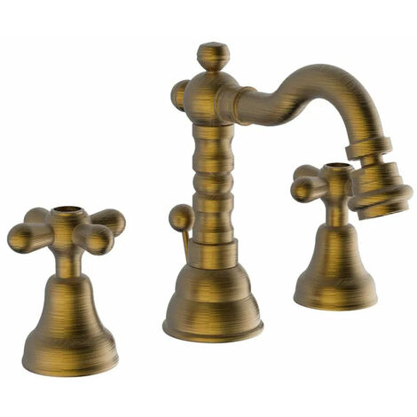 Teorema - Batteria Bidet Tre Fori Con Canna - Serie: Daisy - Colore: Bronzato - Articolo: 70419Gg0S4