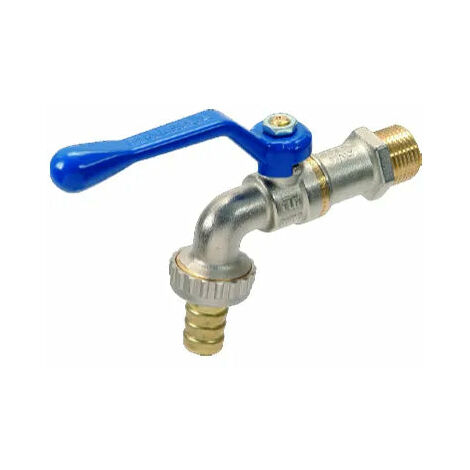 Tiemme - Rubinetto A Sfera 1/2" Antigelo Con Portagomma E Leva Alluminio Blu