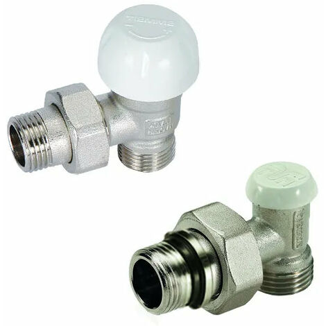 Tiemme- Valvola Termo + Detentore Da 1/2" A Squadra Per Rame/Multistrato
