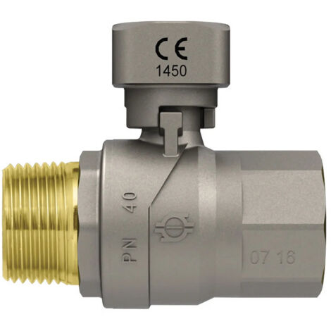 Fiv - Valvola Gas Diritta 1/2" Con Cappuccio Di Sicurezza Piombabile