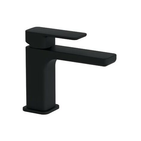 Eurorama - miscelatore lavabo nero opaco con piletta click clack 11/4 -  serie: tono