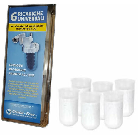 Cristal Foss - Ricarica Di Polifosfato In Blister Da 6 Cartucce