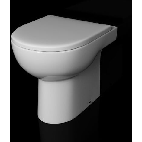 Roca - vaso filo parete rimless porcellana bianco - serie: clara (senza coprivaso)