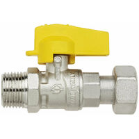 Fiv - Valvola Gas Diritta Maschio 1/2" Con Girello 3/4"