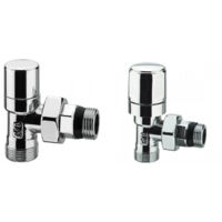 Arteclima - Valvola Termo + Detentore 1/2" A Squadra Per Rame/Multistrato - Colore: Cromo lucido