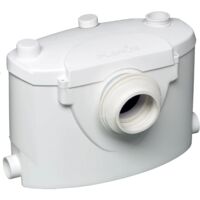 Planus - Sanibasic Trituratore WC 230 V Bianco Cassetta Trituratrice Con Attacchi E Tappi Di Chiusura