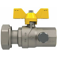 Fiv - Valvola Gas Diritta Femmina 1" Con Girello 11/4" E Presa Pressione