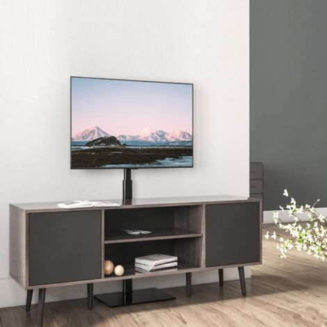 Fitueyes Swivel 2-Tiers Floor tv stand adjustable 32 to 50 inch TVs With Mount 