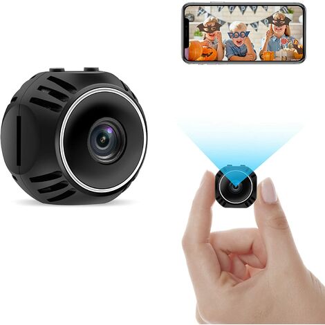 Mini Caméra Espion HD Caméra,Cachee WiFi Caméras de Surveillance sans Fil Détection avec Mouvement,Micro Nanny Cam pour Intérieur/Extérieur